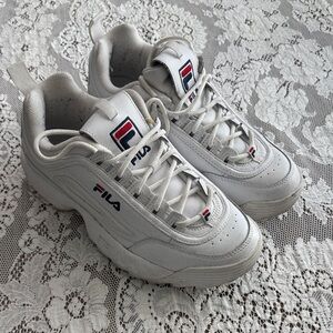 Fila White Athletic Shoes with Logo
